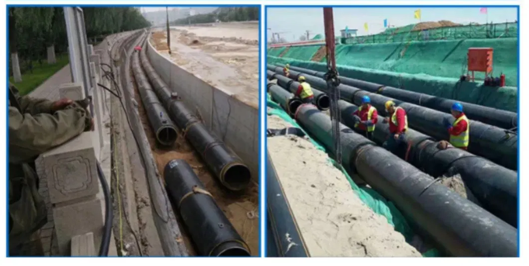 Pre-Insulated Steel Pipe Polyurethane Foam Insulation and HDPE Casing