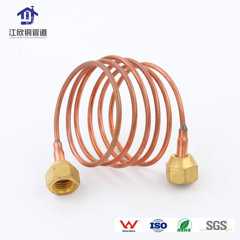 Brass Coil Capillary Pipe with Nut Connecting Pipes