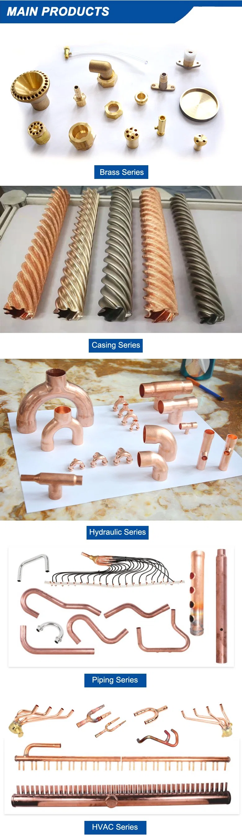 High Quality Central Air Conditioning/Vrv Refrigeration Parts/Branch Pipe/Copper Fittings