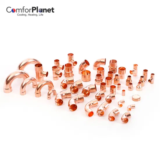 HVAC Systems &amp; Parts Air Conditioning Refrigeration Tube Connector10mm 15mm 50mm Elbow Copper Pipe Fittings for Plumbing